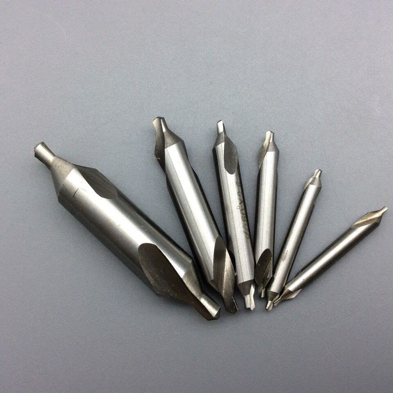 7 Pcs Center Drill Bit Set, M2 High Speed Steel
