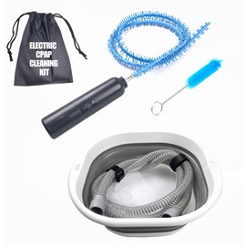 New CPAP Cleaning Kit, Electric CPAP Cleaner for Hose and Mask, Silicone Brush Cleaner, Compatible with 22mm and 15mm Hose, Extra Soft Bristles Cleaner CPAP Supplies