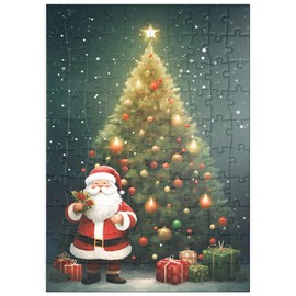 MyPuzzle Weihnachtsmann mit Weihnachtsbaum und Geschenken - Premium 100 Teile Puzzle - MyPuzzle Sonderkollektion von Puzzle Galaxy