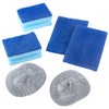 Xtra Kleen Sponge Scourer Pad, Steel Wool Value Pack (6