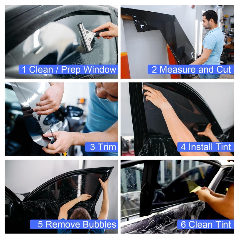 LuxeShade Auto Window Tint Film Roll - 5% VLT Privacy,