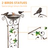 SUNNYPARK Antique Garden Iron Trellis with Decorative Hummingbirds Detachable Bird