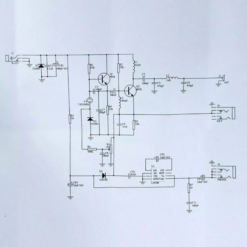Unbranded S-PIXIE 40M CW RADIO Shortwave Transmitter QRP Pixie Kit