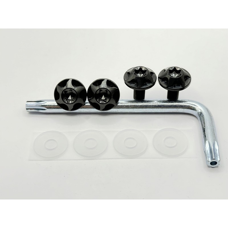 Kuroobaa Car License Plate Bolt License Plate Frame Titanium Anti-Theft