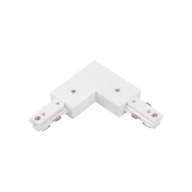 mirrea White H Type L Connector for Ceiling Track Lighting Right and Left Corner