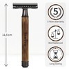 Double Edge Safety Razor Black | Bamboo Handle| Safety Razor