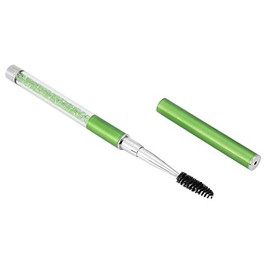 Cepillo de Pestañas Reutilizable con Tubo, Aplicador de Varillas de Rímel de Cristal, Cepillo de Ojos Portátil para Extensión de Pestañas Y Levantamiento de Cejas, Pinceles de Maquillaje(verde)
