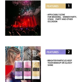 7 botellas de purpurina holográfica para el cuerpo, purpurina corporal, maquillaje facial, lentejuelas brillantes y gruesas para fiestas de festivales de cara, cuerpo y cabello,