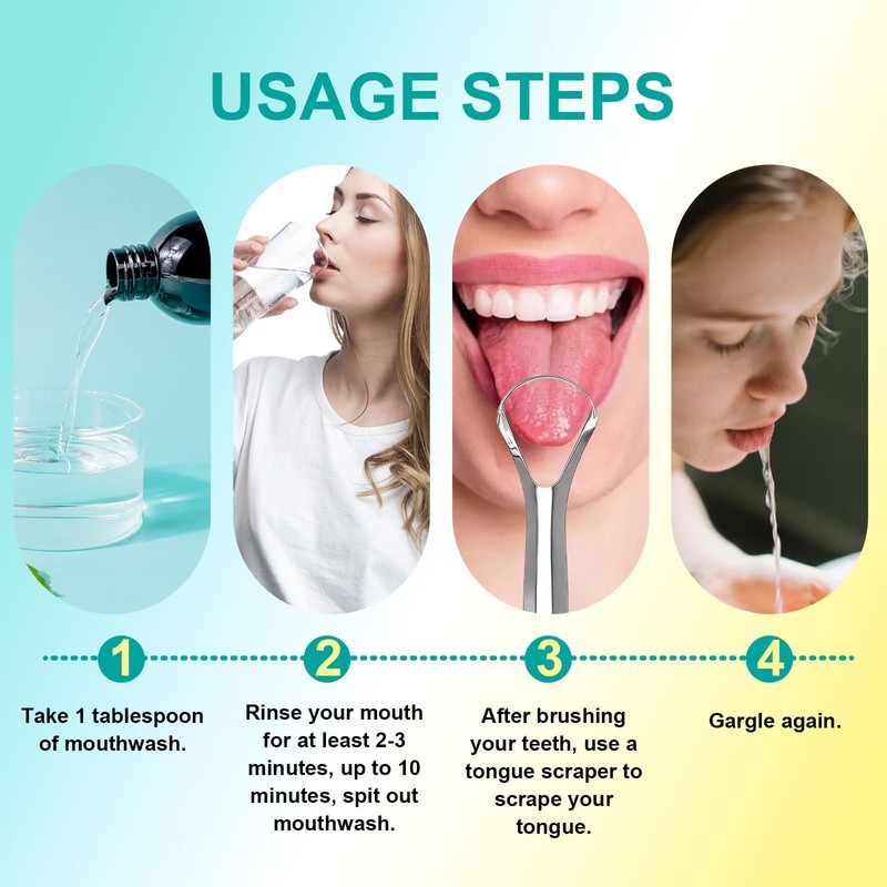 237 ml Coconut Oil Mouth Pulling Oil with Tongue Scraper,