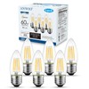 ANWIO Clear B11 Candle Light Bulb Indoor LED Filament Chandelier