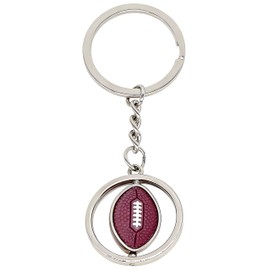Moydolo Rotatbale Rugby Keychain Charms Sports Football Key Chain Ring Pendant Keyring Gifts for Women Men