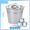 Didaey 24 Pack Galvanized Metal Buckets Bulk 6 Inch Small