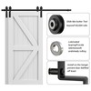 AONAYIOA 7.5FT Bypass Sliding Barn Door Hardware Kit, Combination Track