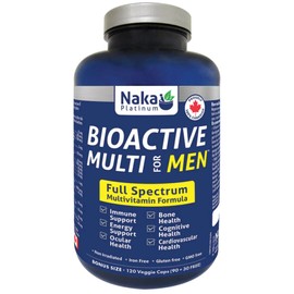 Naka Platinum Bioactive Multi for Men, Full Spectrum Multivitamin, 60 Vegetable Capsules, 120 Vegetable Capsules