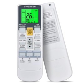 New AC Remote Control Replacement for Fujitsu Air Conditioner Remote Control Model Number AR-RAH2U Works for ASU18RLF ASU18RLXS ASU24RLF ASU24RLXS ASU30RLX AUU12RLF (Display in Fahrenheit Only)