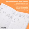 POKETO - Quarterly Goal Planner, 8.5" (Red) - 3 Months