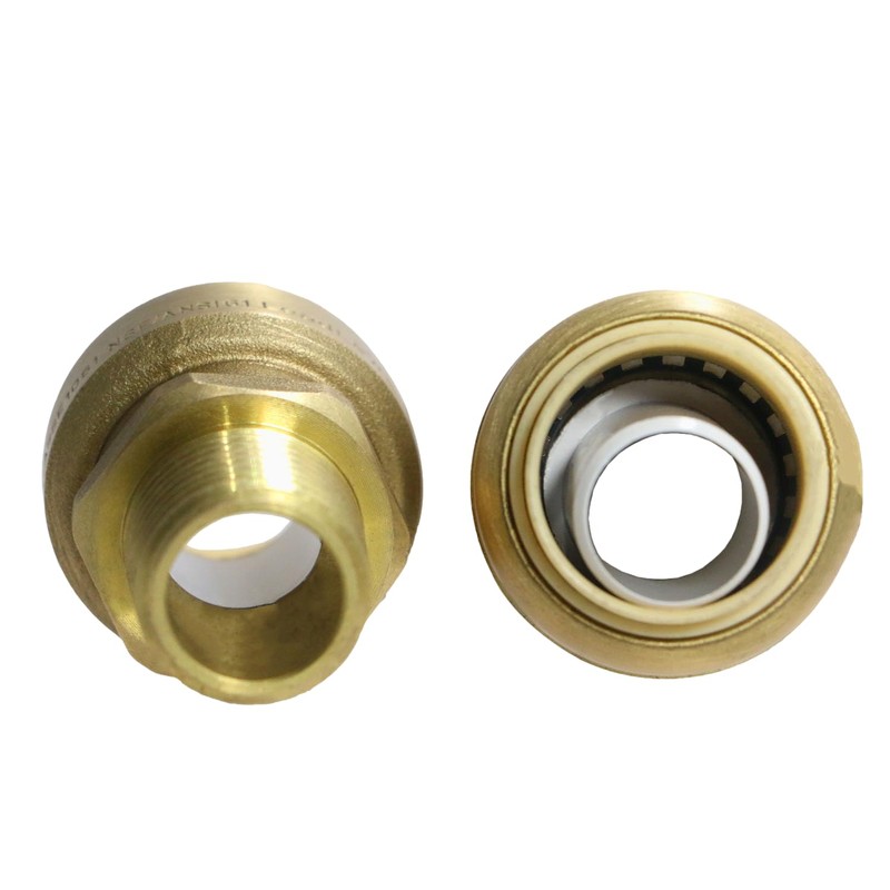 2 Pieces XFITTING 3/4" Push Fit x 1/2" Male Adapter