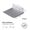 xympo Floating Invisible Bookshelf Wall Mounted (Set of 4) -
