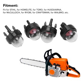 503936601 530047721 188-512 Snap-in Primer Bulb for 2-Stroke Small Engine Poulan Echo Chainsaw Ryobi BP42 Homelite Bolens Grass Trimmer Leaf Blower 125B 125BX 125BVX Pack of 5