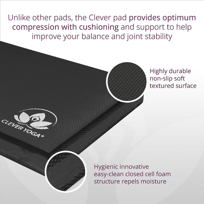 Clever Yoga Balance Pad - Non-Slip Foam Pad for Yoga,