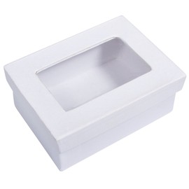 Rayher Papier-Mâché Gift Box, FSC Rec. 100%, White