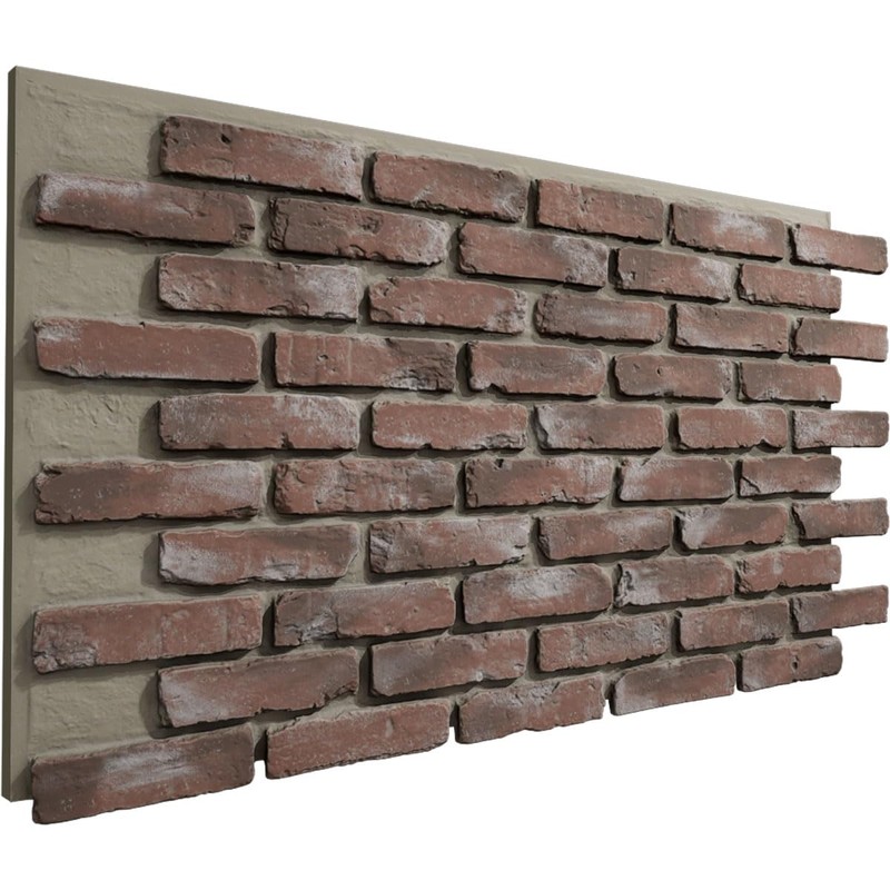 EverStone Aged Brick Faux Brick Panel, 46 7/8"W x 27"H