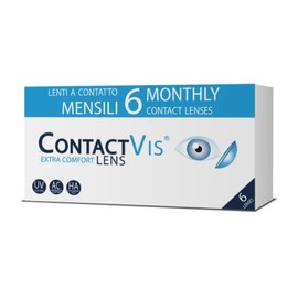 ContactVis Extra Comfort Lens, 6 Lenti A Contatto Mensili per la correzione della miopia -1.50