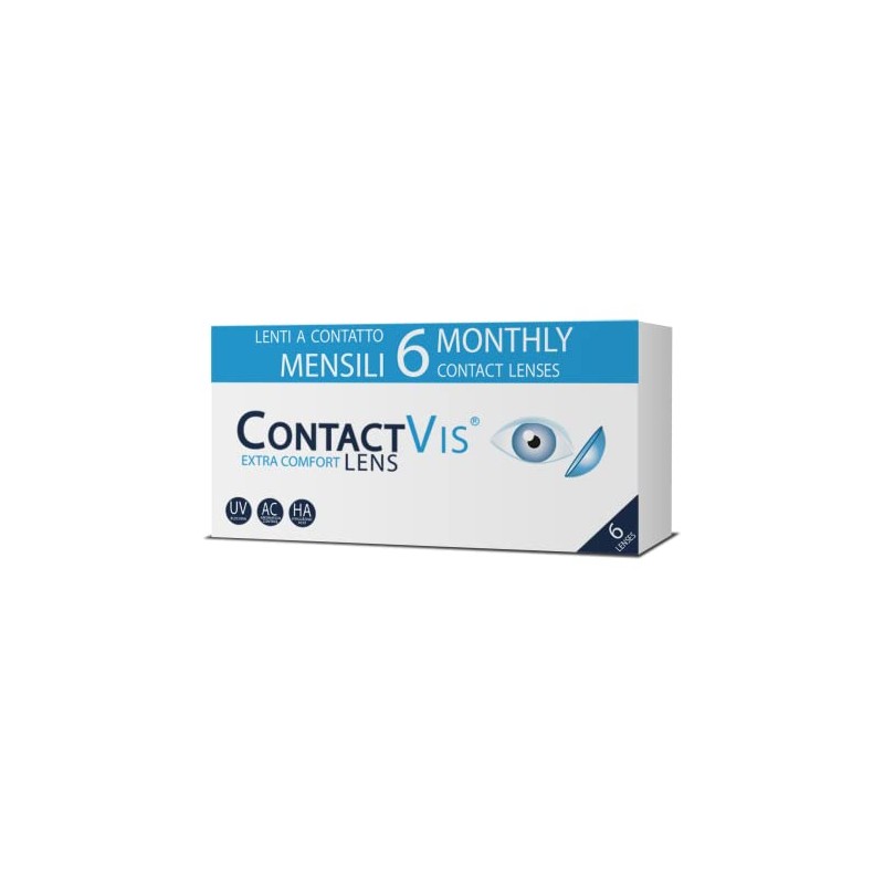 ContactVis Extra Comfort Lens, 6 Lenti A Contatto Mensili per