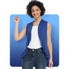 Xeoxarel Cárdigan sin mangas para mujer con frente abierto, Azul