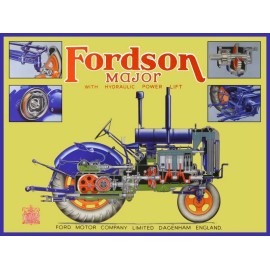 Fordson Major Diesel Tractor Cutaway View NEW METAL SIGN: 9x12" & Free Shipping