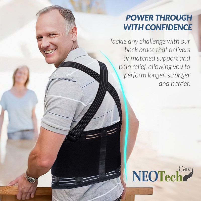 NeoTech Care Back Brace with Suspenders for Work - Industrial