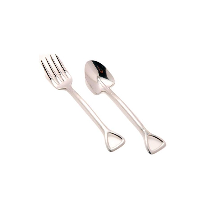 eve-mode The country story スコップ型シャベルスプーン&フォーク 中 ステンレス ミラー仕上げ 2本組