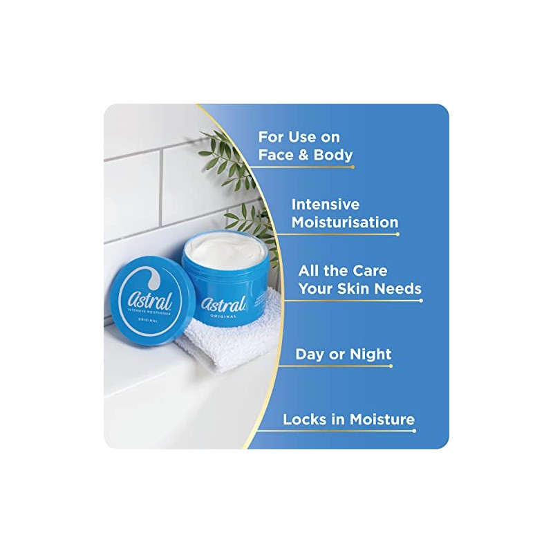 THREE PACKS of Astral Cream x 200ml by Astral