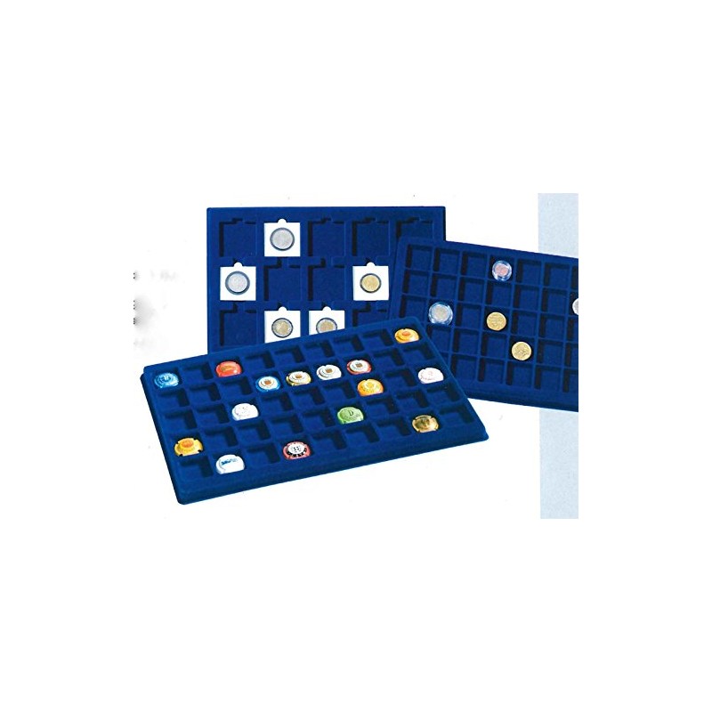 Lighthouse Blue Felt Coin Display Trays Storage Assorted Sizes In