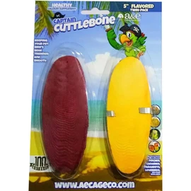 A&E Cage Company Captain Cuttlebone 6" Natural Cuttlebone for Birds – Twin Blister Pack Calcium Supplement – Beak Conditioning Mineral for Parakeets, Budgies, Finches, Canaries & Lovebirds
