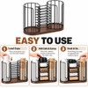 3 Compartment Coffee Cup Organizer with Lid and Straw Holder,