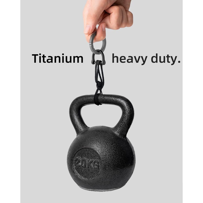 FEGVE Key Rings with Screw Shackle - Heavy Duty Strong