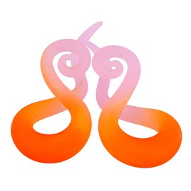 YOFANST 2pcs Double Twist Taper Hanger Plugs Purple Orange Graduated Color Spiral Gauges 0G