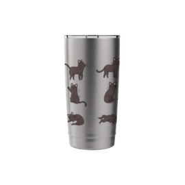 Funny Cat Tomcat Kitty Feline Whiskers Emotions Stainless Steel Insulated Tumbler
