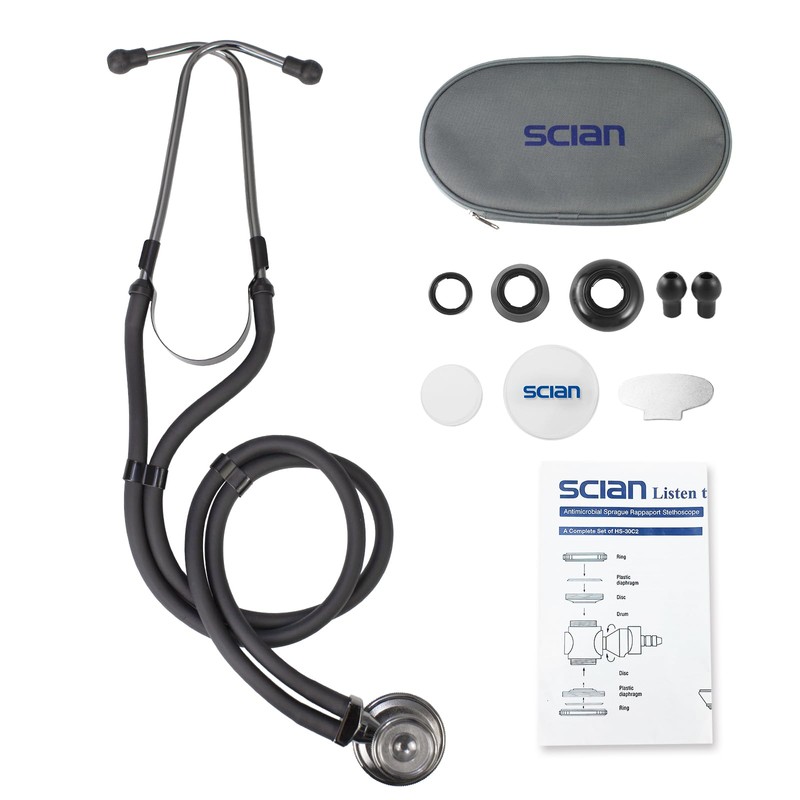 SCIAN Sprague Rappaport Dual Head Stethoscope with Interchangeable Chestpiece for