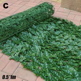 Unbranded Artificial Faux Ivy Leaf Privacy Fence Screen Decor Panels Outdoor Balcony Hedge - C (0.5*1m)