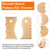 sourcing map 2pcs Pottery Ribs Trimming Tools Beech Pottery Profile