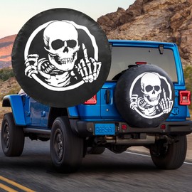 Spare Tire Cover for 16/17 Inch Wheels, Waterproof Dust-Proof Wheel Cover for Jeep JK Wrangler SUV Truck Vehicles