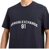 Armani Exchange Men's Big Embroidered Logo, Regular Fit, Blue, XXL