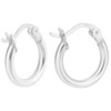 Beebeecraft 1 Box 1 Pair 925 Sterling Silver Hoop Earrings