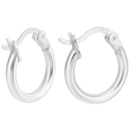 Beebeecraft 1 Box 1 Pair 925 Sterling Silver Hoop Earrings Small Hypoallergenic Huggie Hoop Earrings for Women