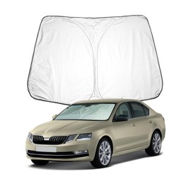 BIXUAN Sun Protection Compatible with Skoda Octavia 2015 2016 2017 2018 2019 Windscreen for Octavia Car Windscreen Cover Wind Protection for Windscreen Blocked UV Cover Foldable