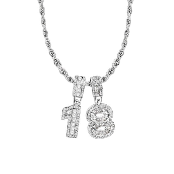 SBI Jewelry 18 Happy Birthday Necklace for Women Girls Clear