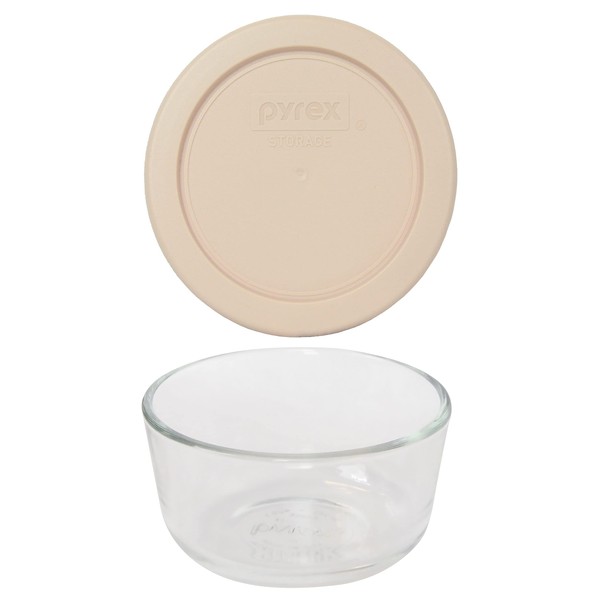 Pyrex (1) 7202 1 Cup Glass Bowl & (1)7202-PC Blush