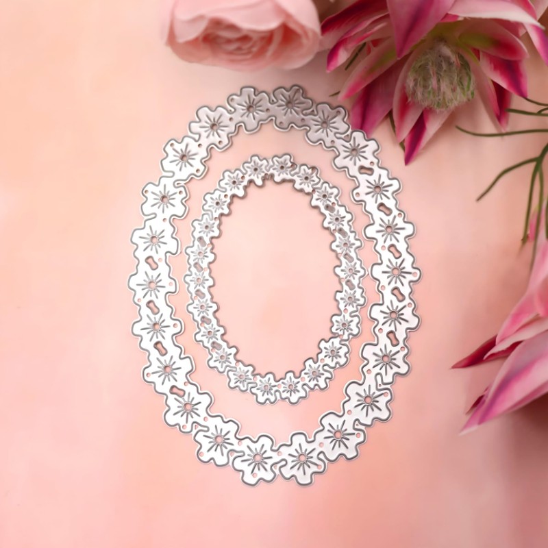 Oval Frame Die Cuts for Card Making Metal Cutting Dies